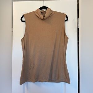 Elegant Tan Sleeveless Top